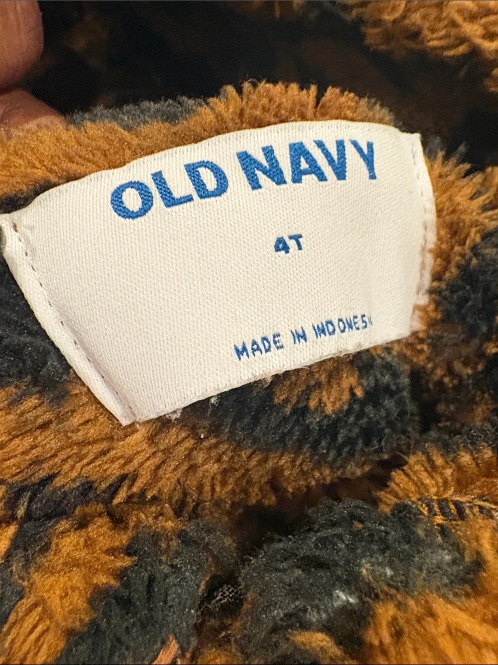 Old Navy Leopard Faux Fur Hoodie - Brown & Black
